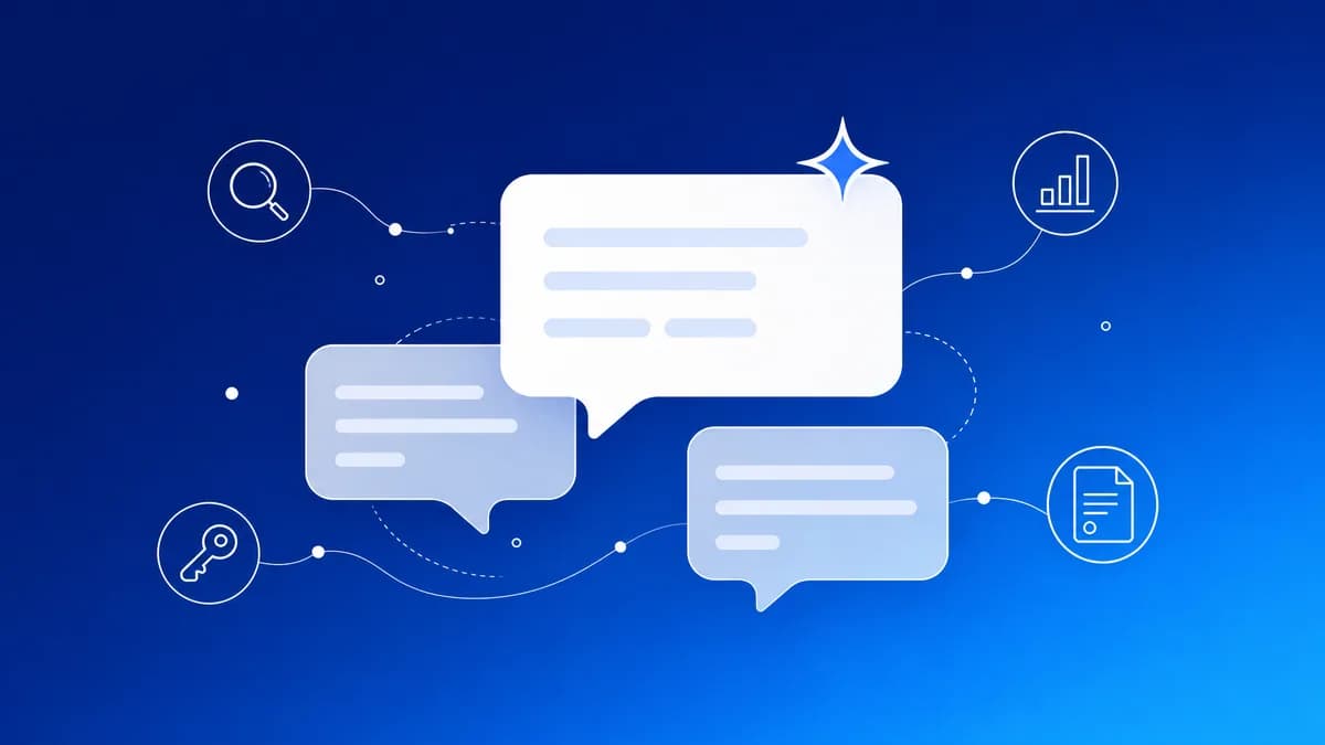 Illustration of an AI chat assistant answering UAE property questions